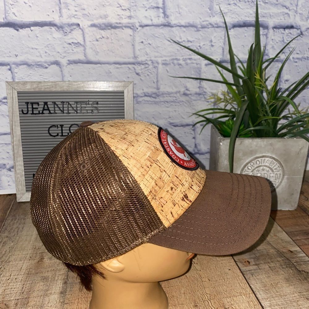 💜 Coastal Conservation Association Texas Fishing Cork Cap Hat Snap Back - Picture 2 of 6